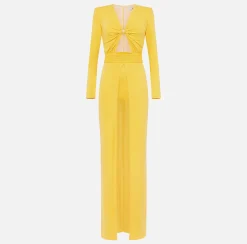 Elisabetta Franchi Dresses|Red Carpet|Jersey red carpet dress with wide central slit