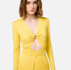 Elisabetta Franchi Dresses|Red Carpet|Jersey red carpet dress with wide central slit