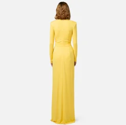Elisabetta Franchi Dresses|Red Carpet|Jersey red carpet dress with wide central slit
