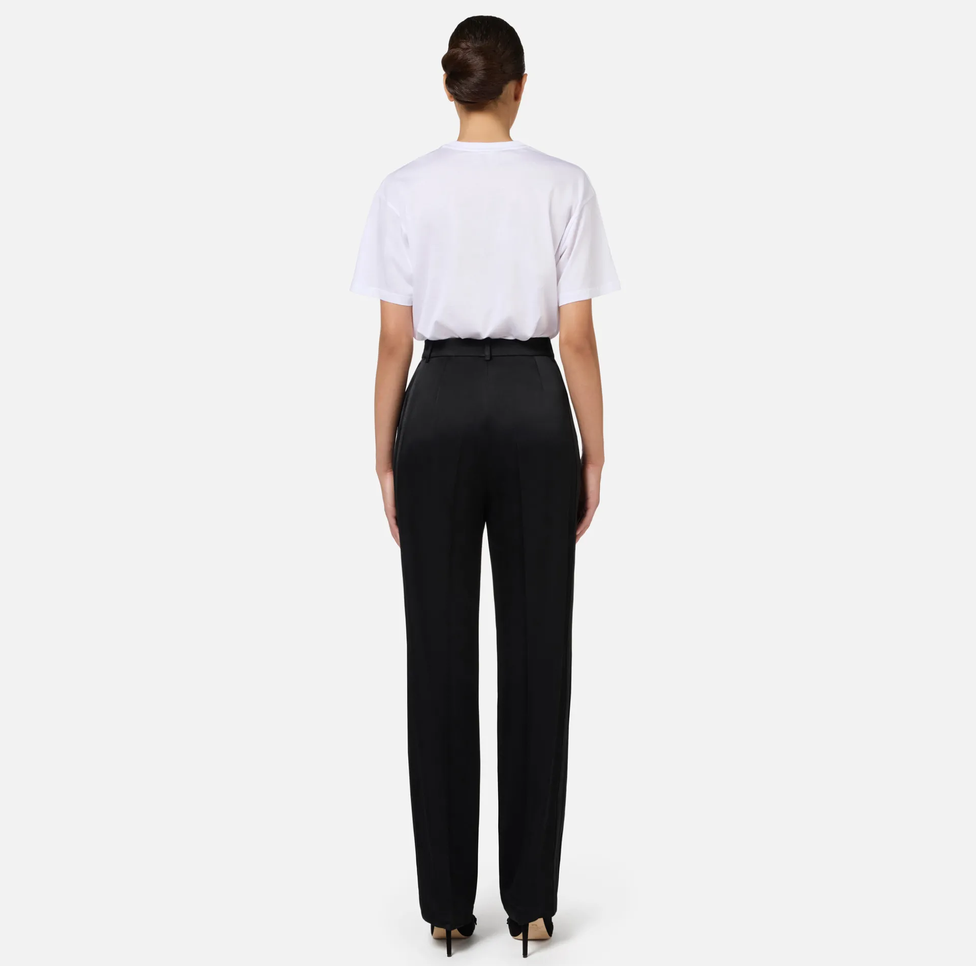 Elisabetta Franchi Top And T-Shirts|Jersey T-shirt with maxi logo Chalk/Black