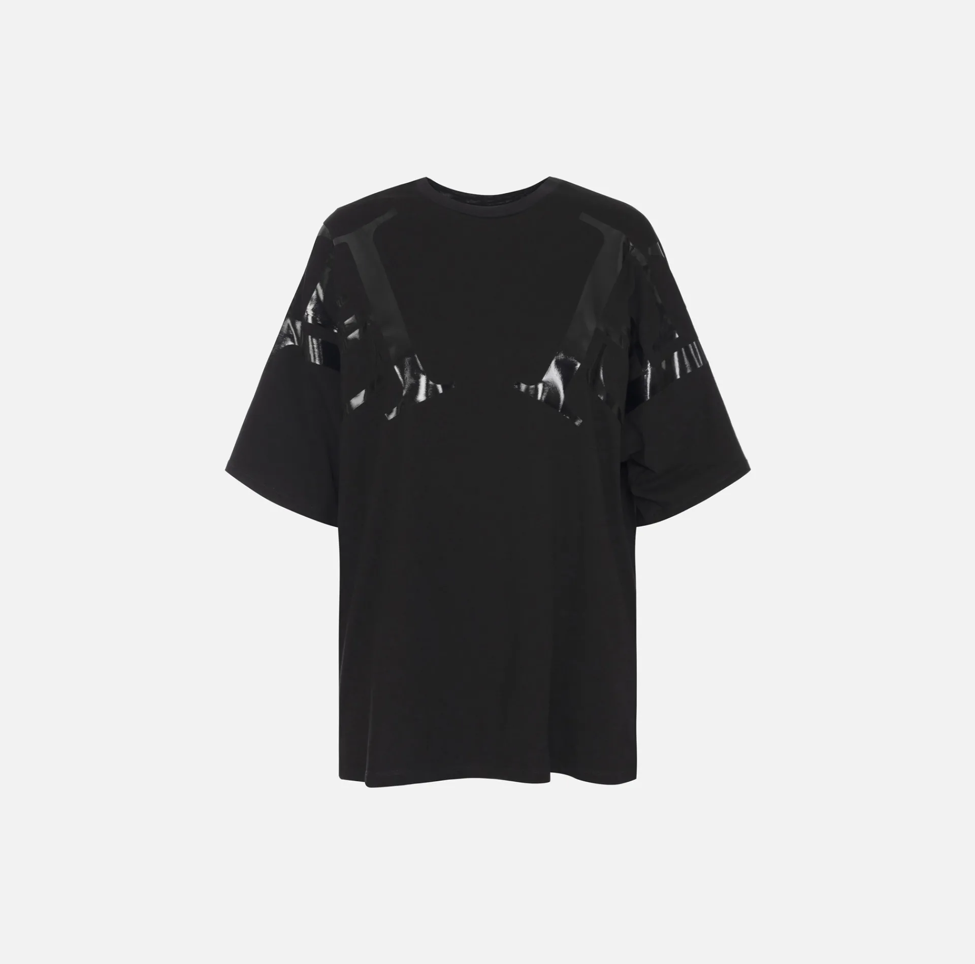 Elisabetta Franchi Top And T-Shirts|Jersey T-shirt with maxi logo on the sleeves Black