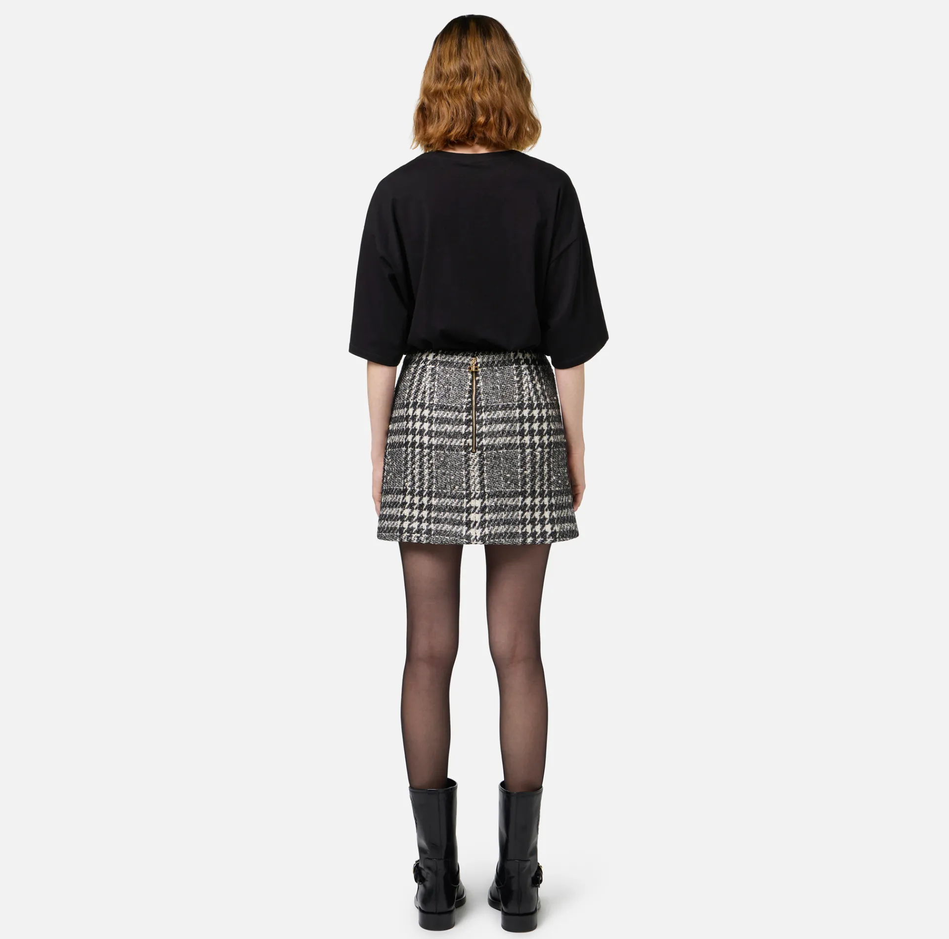 Elisabetta Franchi Top And T-Shirts|Jersey T-shirt with maxi logo on the sleeves Black
