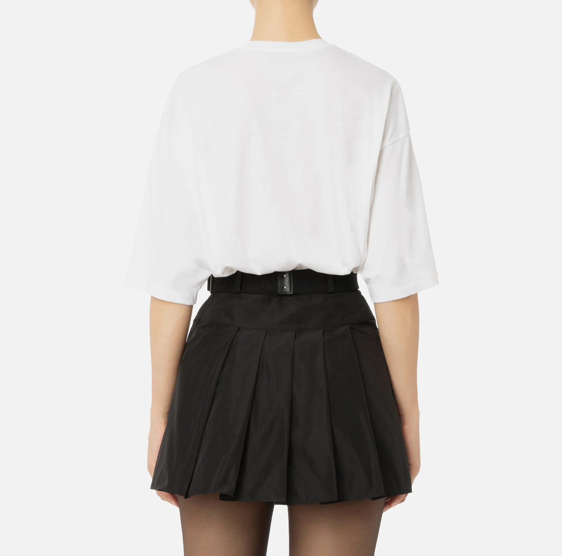 Elisabetta Franchi Top And T-Shirts|Jersey T-shirt with maxi logo on the sleeves Chalk
