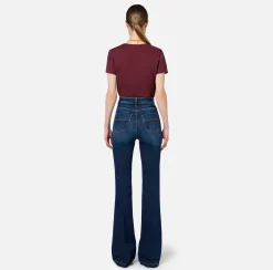 Elisabetta Franchi Top And T-Shirts|Jersey T-shirt with necklace RougeNoir