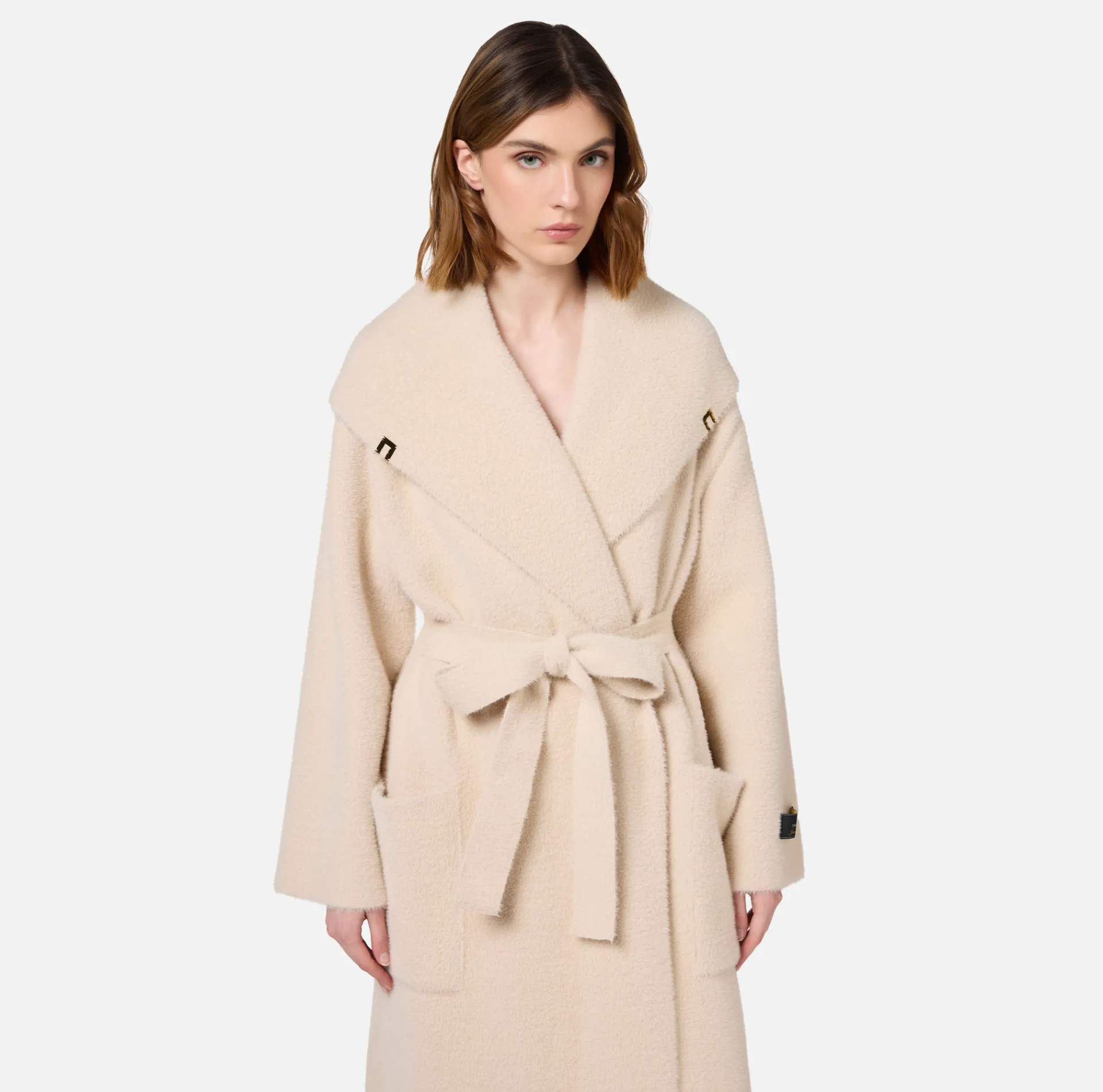 Elisabetta Franchi Coats And Jackets|Knit wrap coat