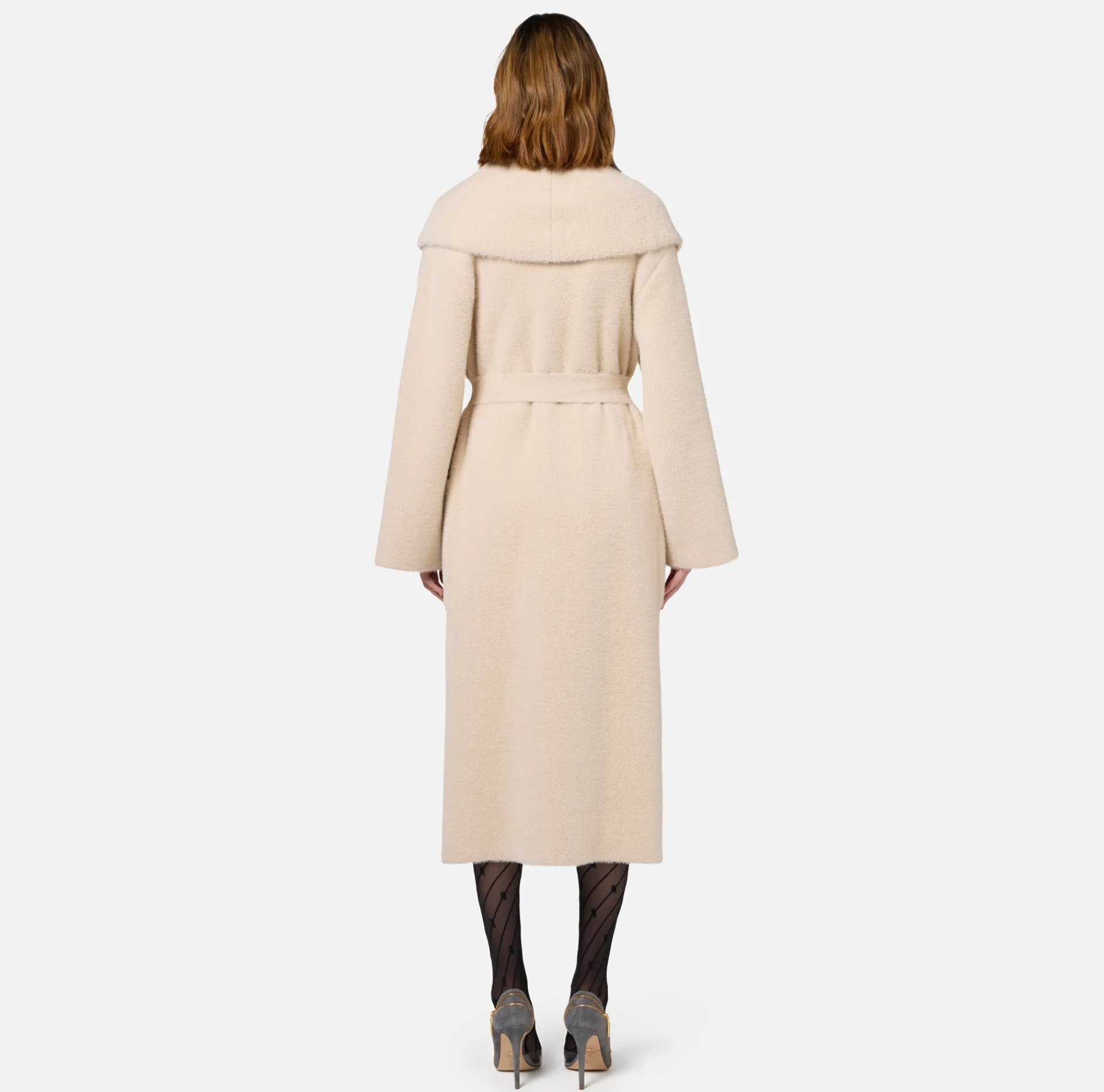 Elisabetta Franchi Coats And Jackets|Knit wrap coat