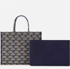 Elisabetta Franchi Handbags|Large Monogram Bag With Organiser