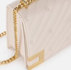 Elisabetta Franchi Strap Bags|Large quilted bag with shoulder strap Latex