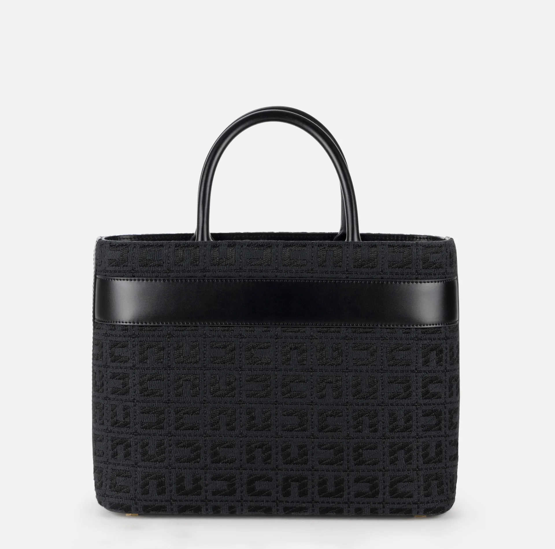Elisabetta Franchi Handbags|Large shopper bag in jacquard fabric with horsebit Black