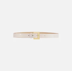 Elisabetta Franchi Belts|Leather belt with hot stamped logo
