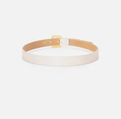 Elisabetta Franchi Belts|Leather belt with hot stamped logo