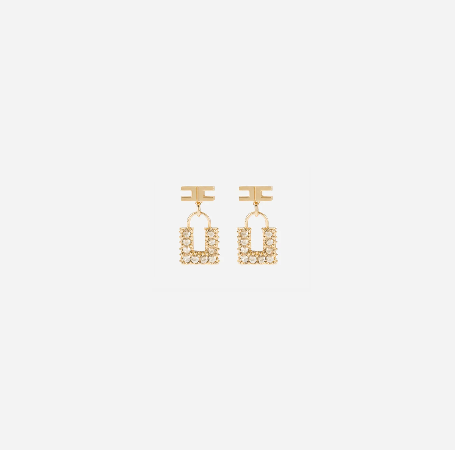 Elisabetta Franchi Jewelry|Lock Earring Gold