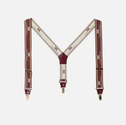 Elisabetta Franchi Belts|Logoed elastic braces RougeNoir