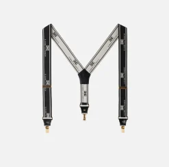 Elisabetta Franchi Belts|Logoed elastic braces Black