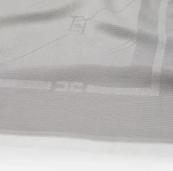 Elisabetta Franchi Scarves|Lurex jacquard pashmina scarf with diagonal stripe pattern and logo Steel