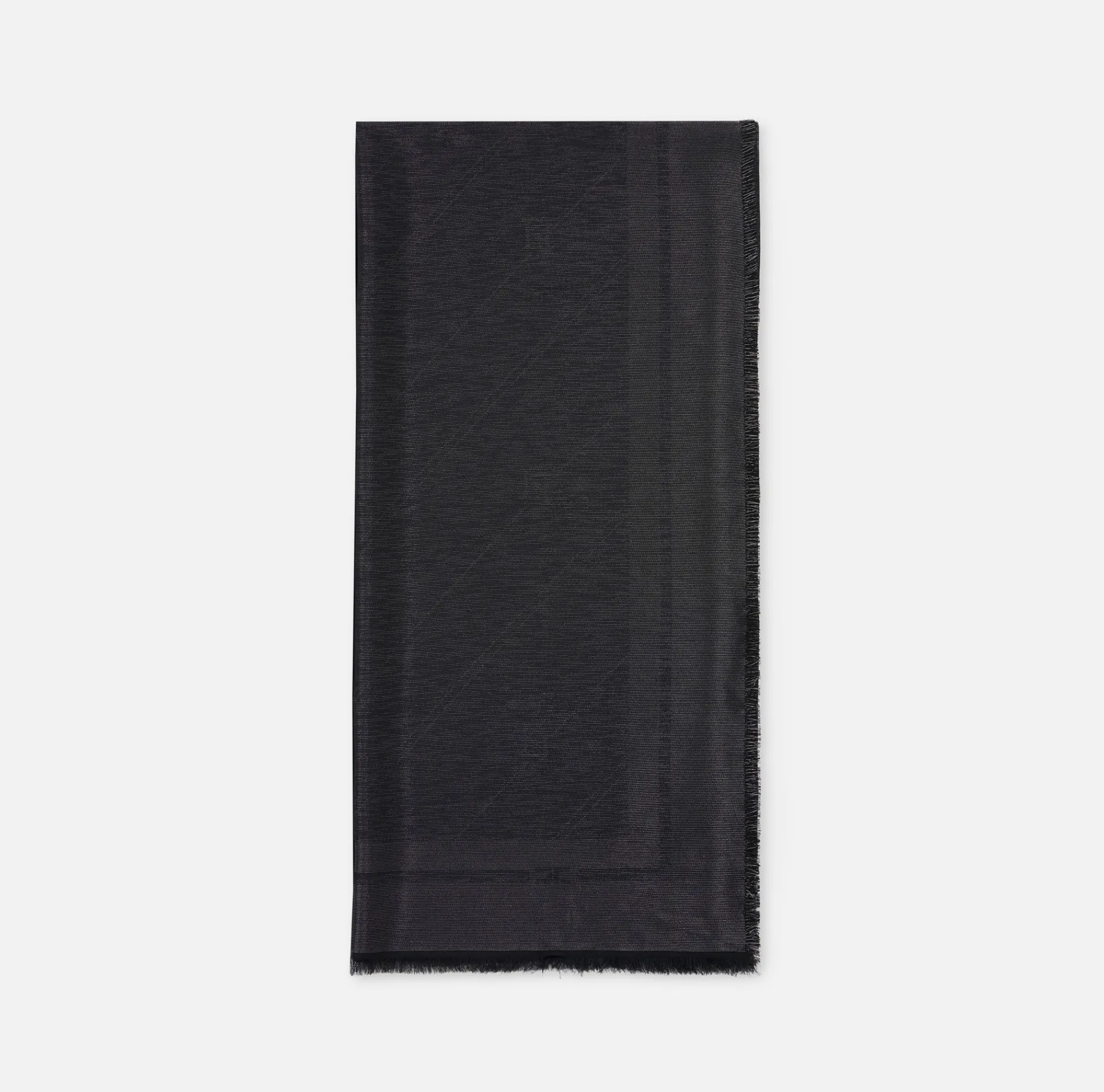 Elisabetta Franchi Scarves|Lurex jacquard pashmina scarf with diagonal stripe pattern and logo Black