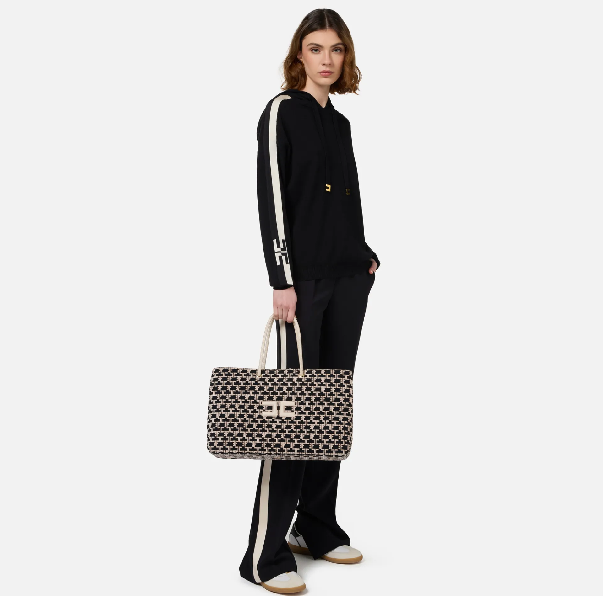 Elisabetta Franchi Shoulder Bags|Madame Monogram Shopper Bag With Logo