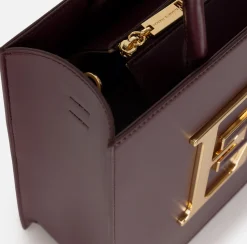 Elisabetta Franchi Handbags|Medium handbag with logo RougeNoir