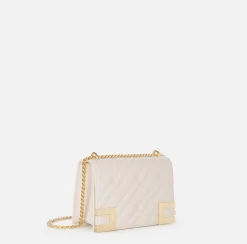 Elisabetta Franchi Strap Bags|Medium quilted bag with shoulder strap Latex