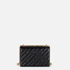Elisabetta Franchi Strap Bags|Medium quilted bag with shoulder strap Black