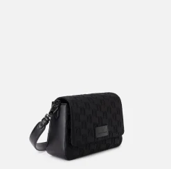 Elisabetta Franchi Shoulder Bags|Medium shoulder bag in embroidered satin