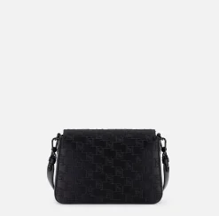 Elisabetta Franchi Shoulder Bags|Medium shoulder bag in embroidered satin