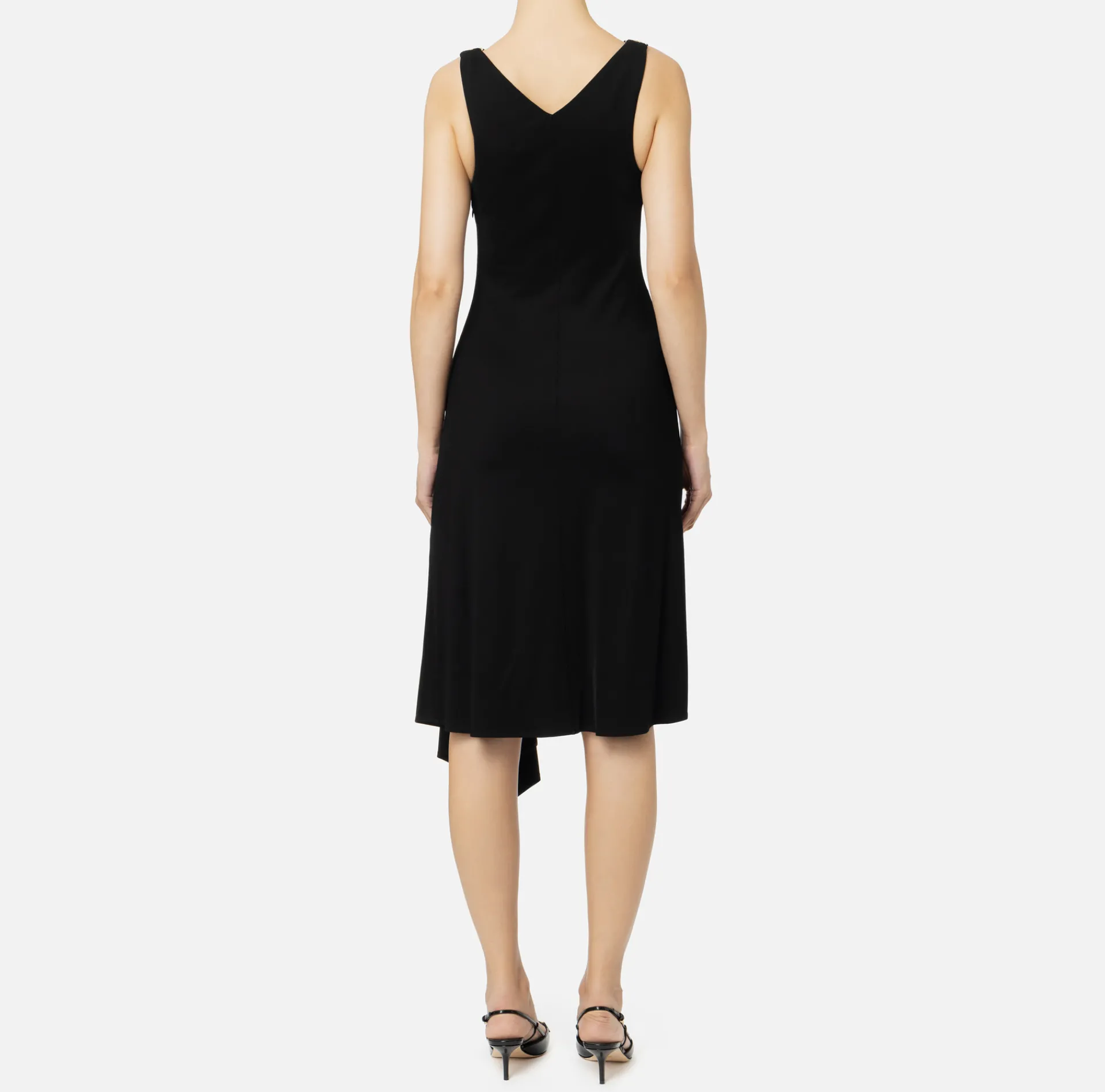 Elisabetta Franchi Midi Dresses|Dresses|Midi dress in crêpe jersey fabric Black