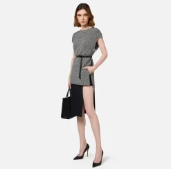 Elisabetta Franchi Skirts|Midi skirt in stretch crêpe fabric with shorts