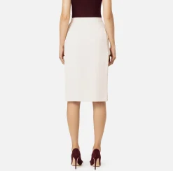 Elisabetta Franchi Skirts|Midi skirt in stretch crêpe fabric with shorts Butter