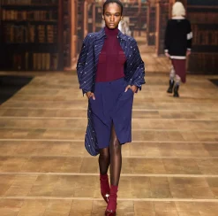 Elisabetta Franchi Skirts|Midi skirt in stretch crêpe fabric with darts Navy
