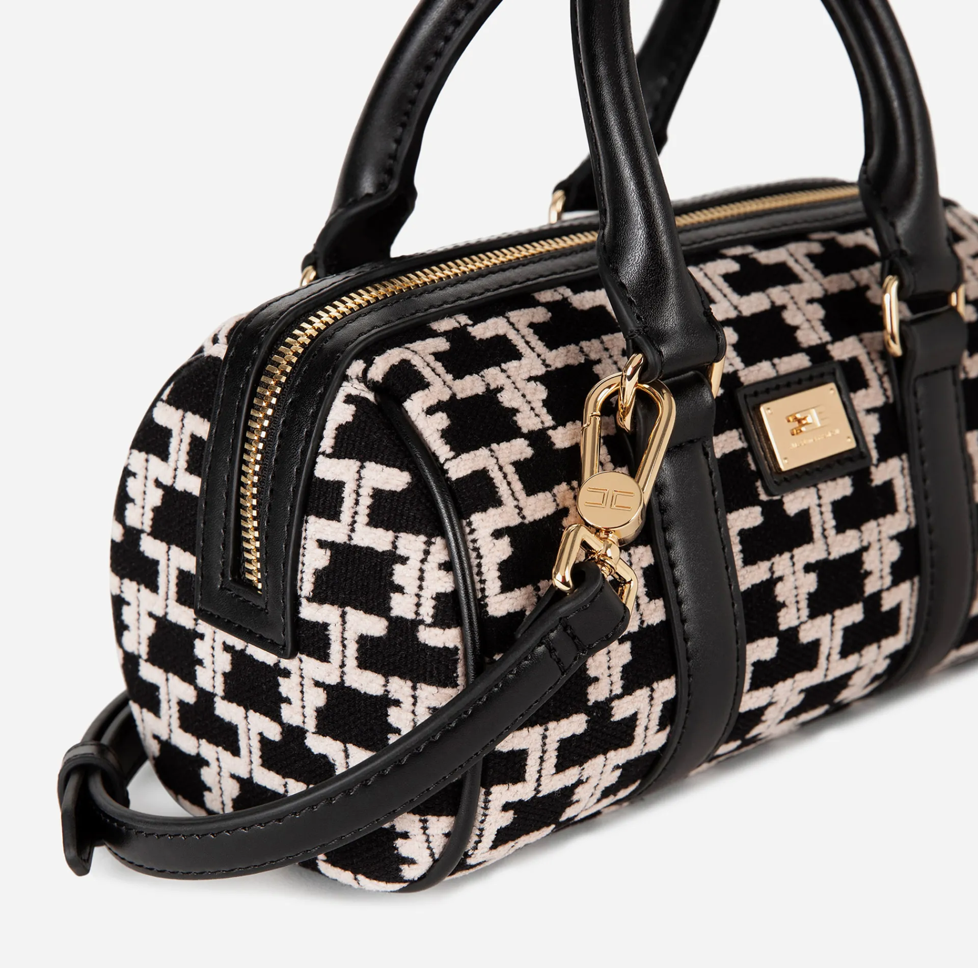 Elisabetta Franchi Luggage|Handbags|Mini Bauletto Monogram Travel