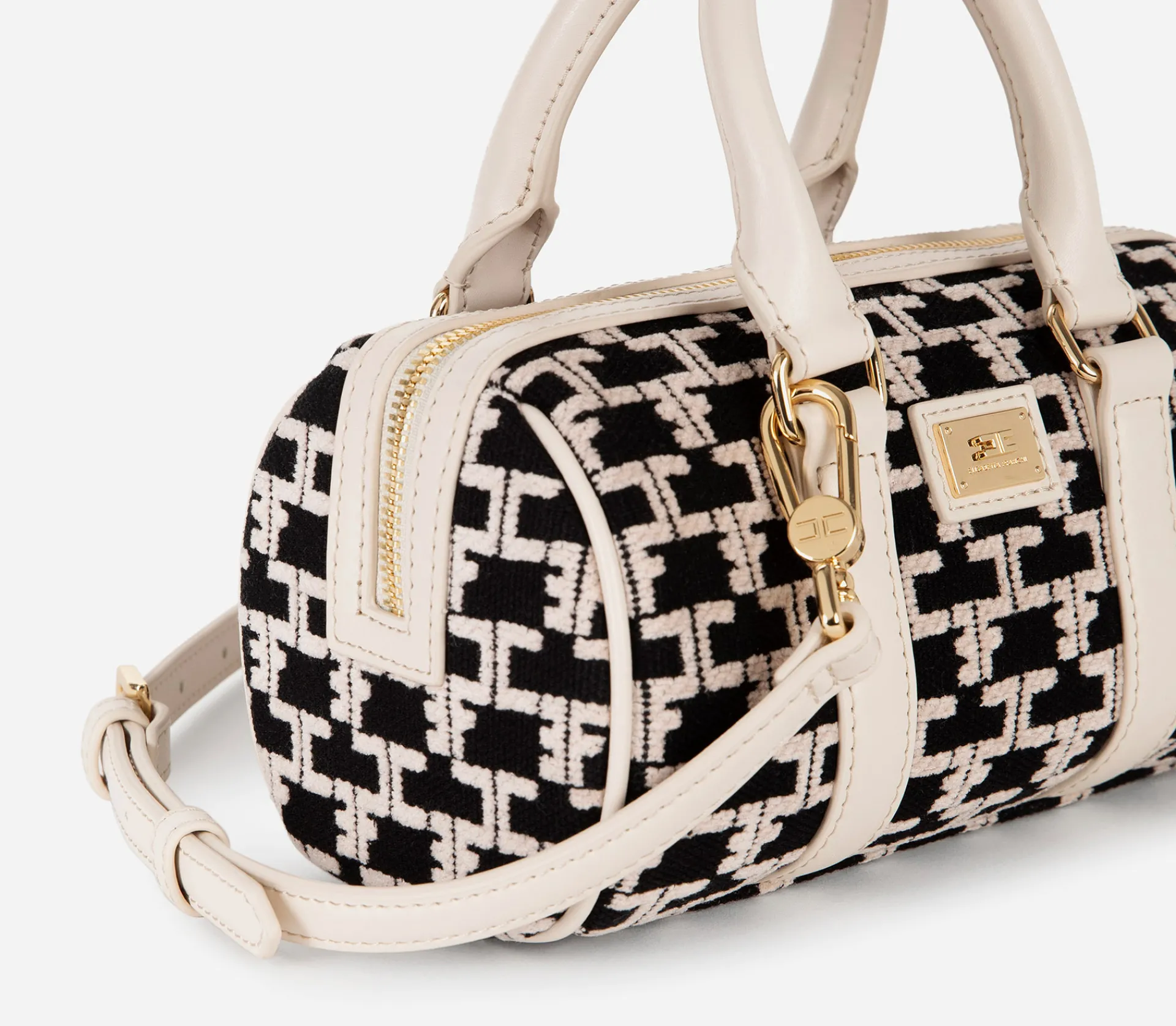 Elisabetta Franchi Luggage|Handbags|Mini Bauletto Monogram Travel