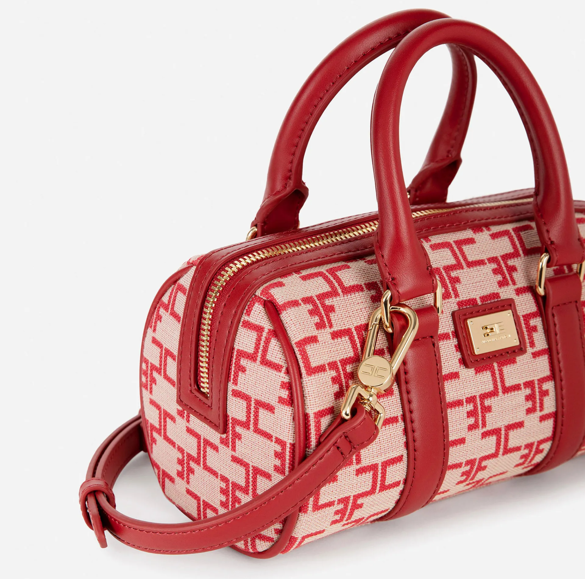 Elisabetta Franchi Luggage|Handbags|Mini Bauletto Monogram Travel