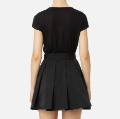 Elisabetta Franchi Top And T-Shirts|Modal jersey T-shirt with logo print Black