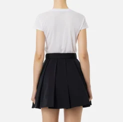 Elisabetta Franchi Top And T-Shirts|Modal jersey T-shirt with logo print Chalk