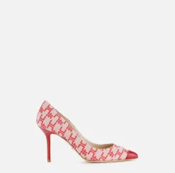 Elisabetta Franchi Pumps|Monogram Decolleté Butter/Red