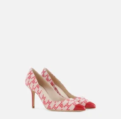 Elisabetta Franchi Pumps|Monogram Decolleté Butter/Red