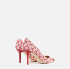Elisabetta Franchi Pumps|Monogram Decolleté Butter/Red