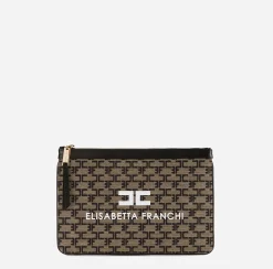 Elisabetta Franchi Clutch|Monogram Mini Make-Up Bag