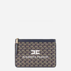Elisabetta Franchi Clutch|Monogram Mini Make-Up Bag