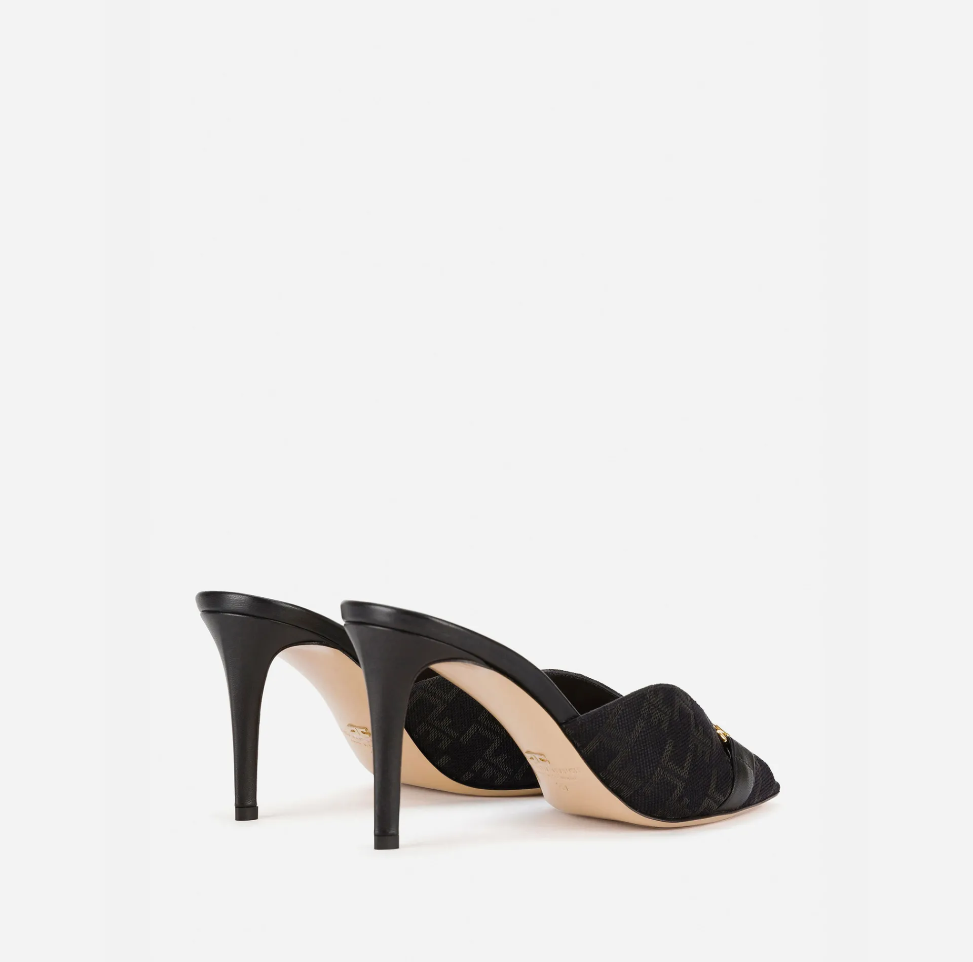 Elisabetta Franchi Sandals|Monogram Slider Sandal Black