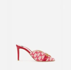 Elisabetta Franchi Sandals|Monogram Slider Sandal Butter/Red