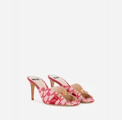 Elisabetta Franchi Sandals|Monogram Slider Sandal Butter/Red