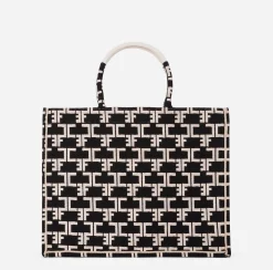 Elisabetta Franchi Handbags|Monogram Tote Large