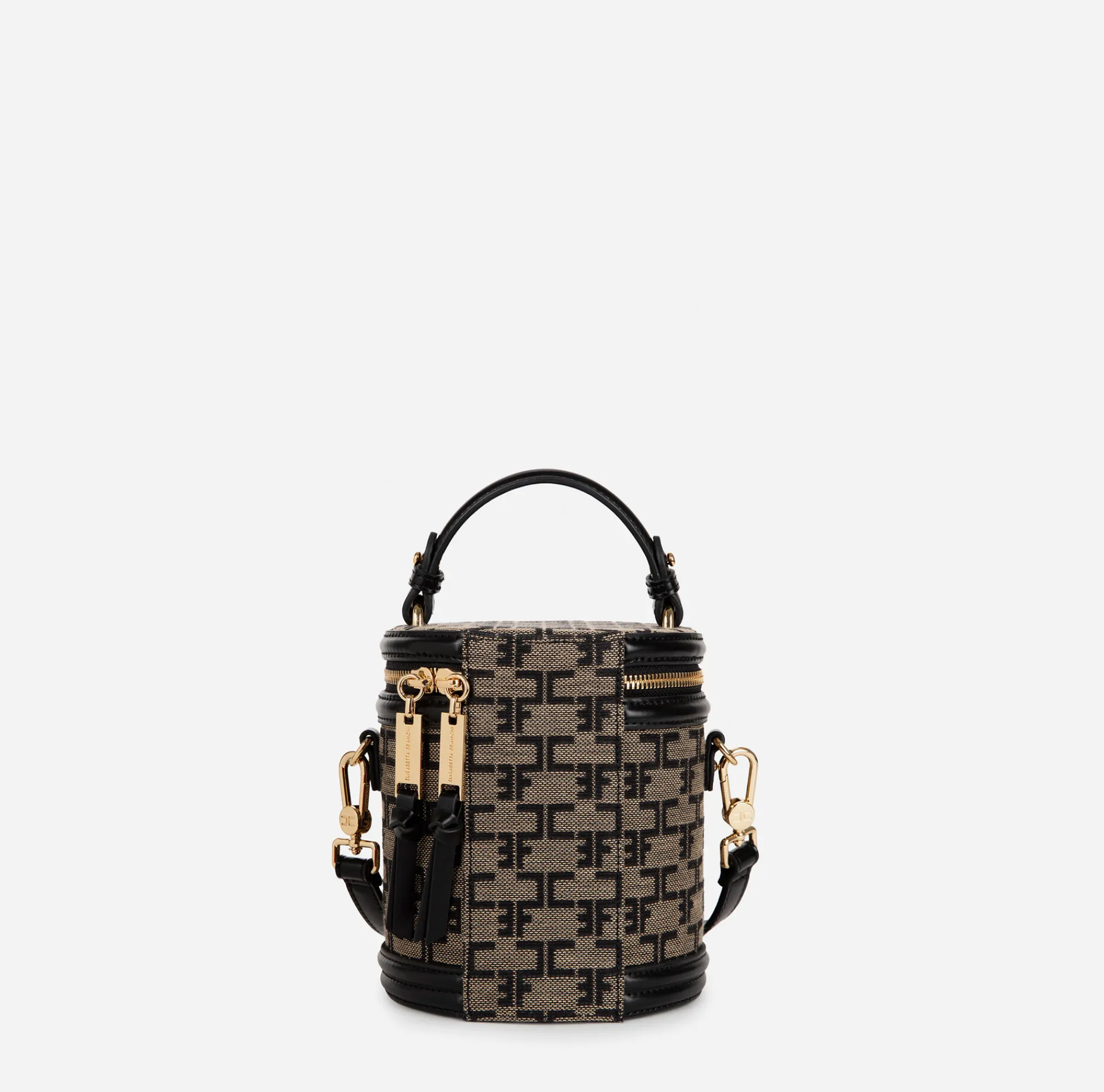 Elisabetta Franchi Luggage|Handbags|Monogram Travel Cylinder Bag