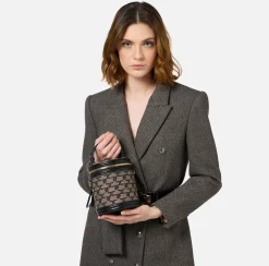 Elisabetta Franchi Luggage|Handbags|Monogram Travel Cylinder Bag