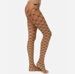 Elisabetta Franchi Stockings And Tights|Monogram-Patterned Tights Nude/Black