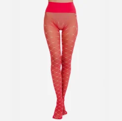 Elisabetta Franchi Stockings And Tights|Monogram-Patterned Tights Amaranth/Butter