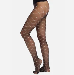 Elisabetta Franchi Stockings And Tights|Monogram-Patterned Tights Black/Butter