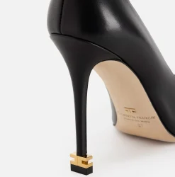 Elisabetta Franchi Pumps|Nappa leather pumps with toecap Étoile Black